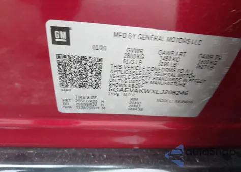 2020 Buick Enclave Awd Essence from USA, damaged, VIN 5GAEVAKWXLJ206246